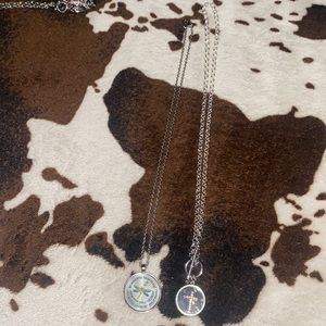 BUNDLE of 2 silver necklace